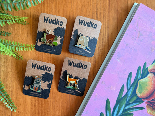 ¡Novedades en Wudko! Nuestra colección de pins crece con nuevas especies de fauna chilena 🦊🦙